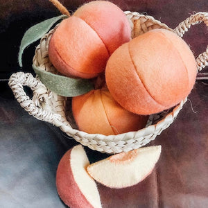 peachy tones ~ hand dyed wool felt