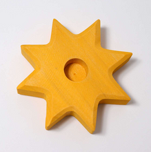 Load image into Gallery viewer, Grimm’s Star Candle Holder (with or without 100% beeswax candle and brass holder)