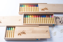 Load image into Gallery viewer, Apiscor 16 Stick or 16 Block Crayons in Bamboo Box