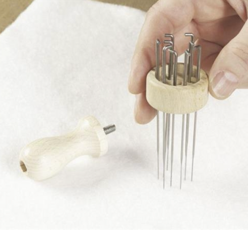 Wooden Handle for multiple felt needles