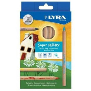 Lyra Super Ferby unlacquered   pencils ~ 12 assorted colours