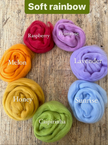 Soft Rainbow Felting Kit (and individual colours)