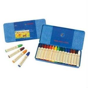 Stockmar Wax Crayons with Pure Beeswax ~ 16 Sticks OR 16 Blocks in Tin