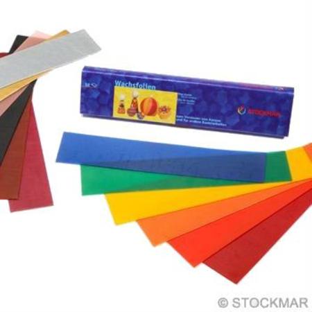 Stockmar Decorating Wax Sheets 12 Ass Colours Small 4x20cm