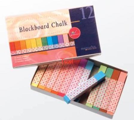 Blackboard Pastel Chalk Assorted colour box of 12 OR box of 16
