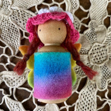 Load image into Gallery viewer, Rainbow Peg Dolls ~ fair skin or brown skin options AND now red hair