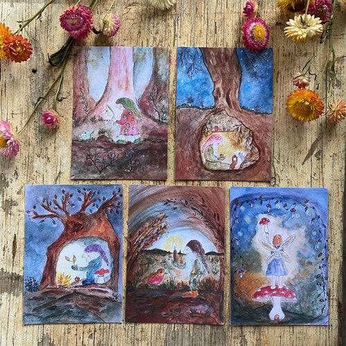 'Magical' ~ Set of 5 postcards