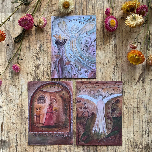 'Fairies' ~ Set of 3 postcards