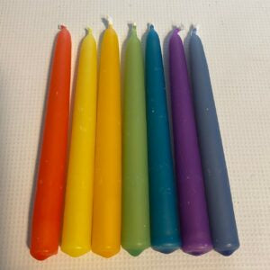 Beeswax Candles ~ Rainbow