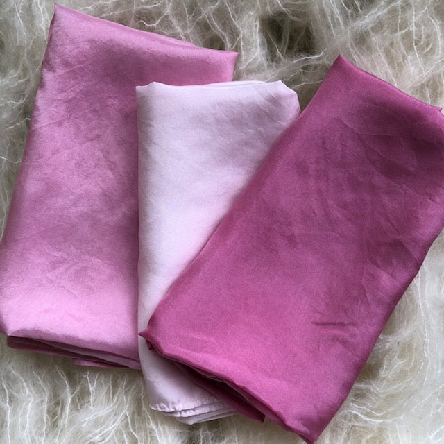 Pink 3 pack ~ Silk Playcloths