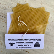 Load image into Gallery viewer, Australian Honeycomb Pure Beeswax with wicks to make candles ~ Candle Making Kits