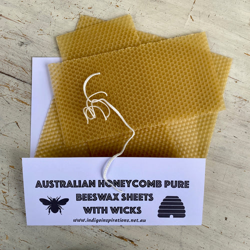 Australian Honeycomb Pure Beeswax with wicks to make candles ~ Candle Making Kits