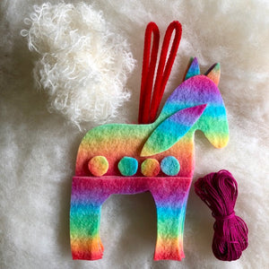 Horse Kit to make ~ Hand dyed pure wool felt