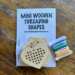 Mini wooden Threading Shapes