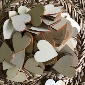Wooden heart discs ~ 4cm ~ sensory + loose parts play ~ 10 pack