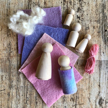 Load image into Gallery viewer, peg doll set ~ make your own ~ choose your colour palette.