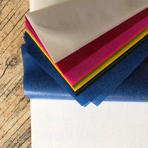 Kite Paper ~ Primary colours/Rainbow waxed transparent paper ~ 2 size options