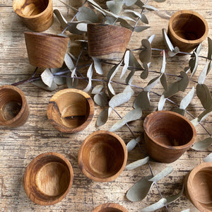 small wooden bowls