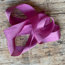 Load image into Gallery viewer, hand dyed silk ribbon ~ various colours + widths