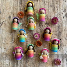 Load image into Gallery viewer, Rainbow Peg Dolls ~ fair skin or brown skin options AND now red hair