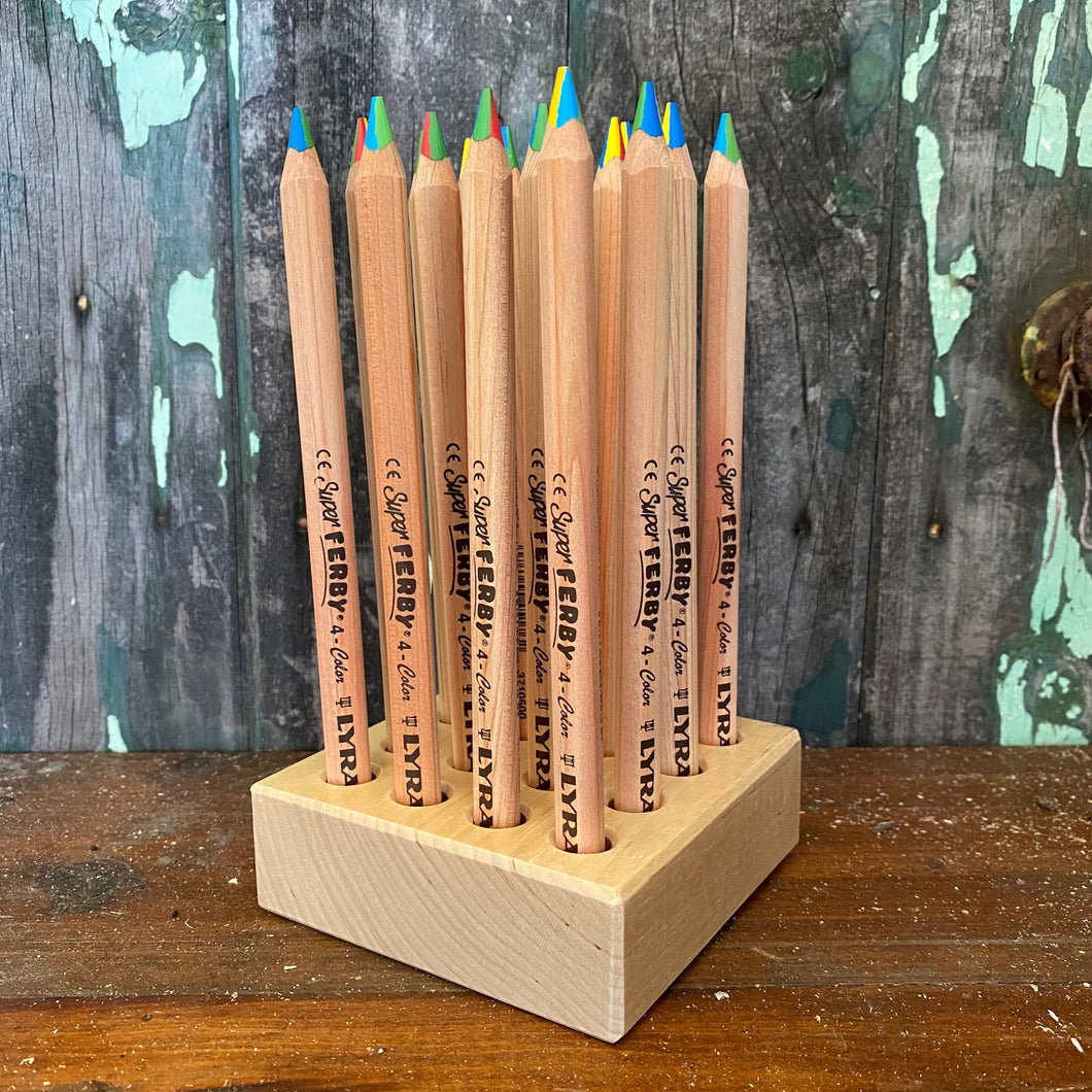 Wooden Pencil Holder for 16 Colour Giants or Super Ferbys