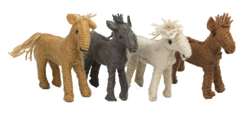 Ponies ~ wool felt ~ fair trade