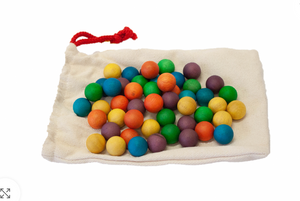 Coloured Wooden Balls Set of 50