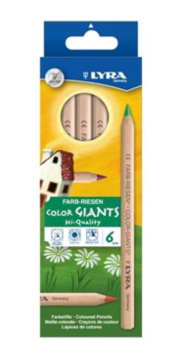 Lyra colour giants unlacquered 6 assorted colours