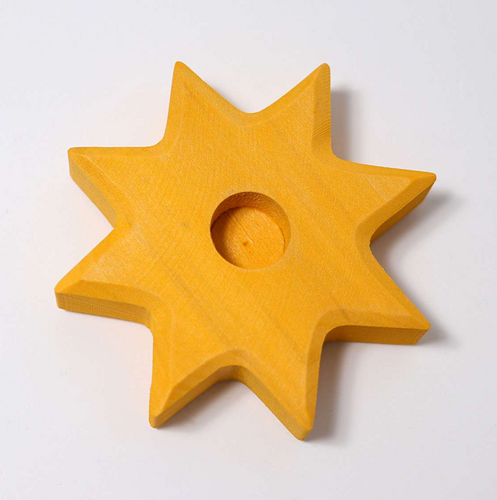 Grimm’s Star Candle Holder (with or without 100% beeswax candle and brass holder)