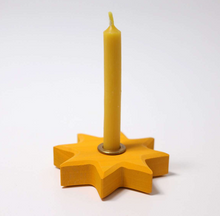 Load image into Gallery viewer, Grimm’s Star Candle Holder (with or without 100% beeswax candle and brass holder)