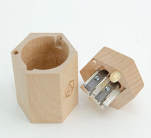 Load image into Gallery viewer, STOCKMAR Wooden Dual Pencil Sharpener