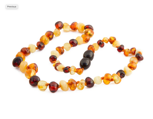 Children's Amber Necklace and/or Bracelet ~ Multicoloured Baroque