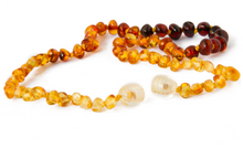 Load image into Gallery viewer, Children&#39;s Amber Necklace and/or Bracelet ~ Rainbow Baroque