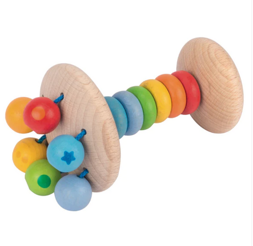 Touch ring elastic rattle rainbow ~ Heimess