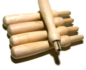 wooden needle felting holder with needle